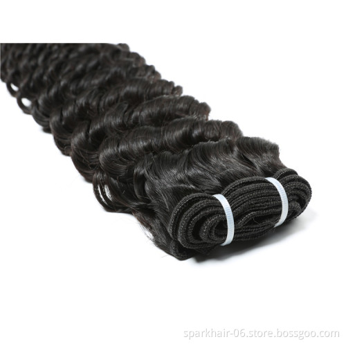 wholesale water wave bundles with closure brazilian  remy hair extensions for natural black color